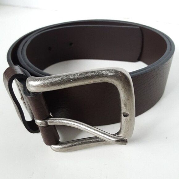 Mens Brown Leather Belt size M - Picture 2 of 10